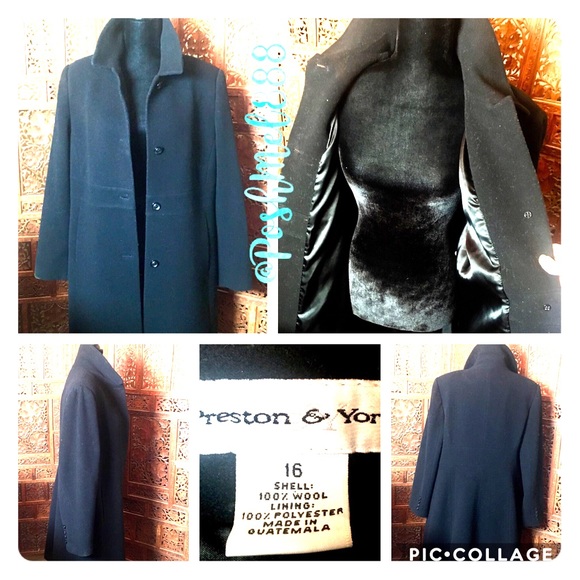 :: Preston & York Black Trench Coat - Picture 4 of 8